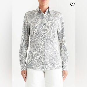 ETRO paisley-print button-up shirt Designer Elegant Classic